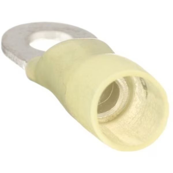 12-10 AWG Heat-Shrink Ring Terminal PK20, Insulation Color: Yellow, PANDUIT, Mfr# PH10-8R-E